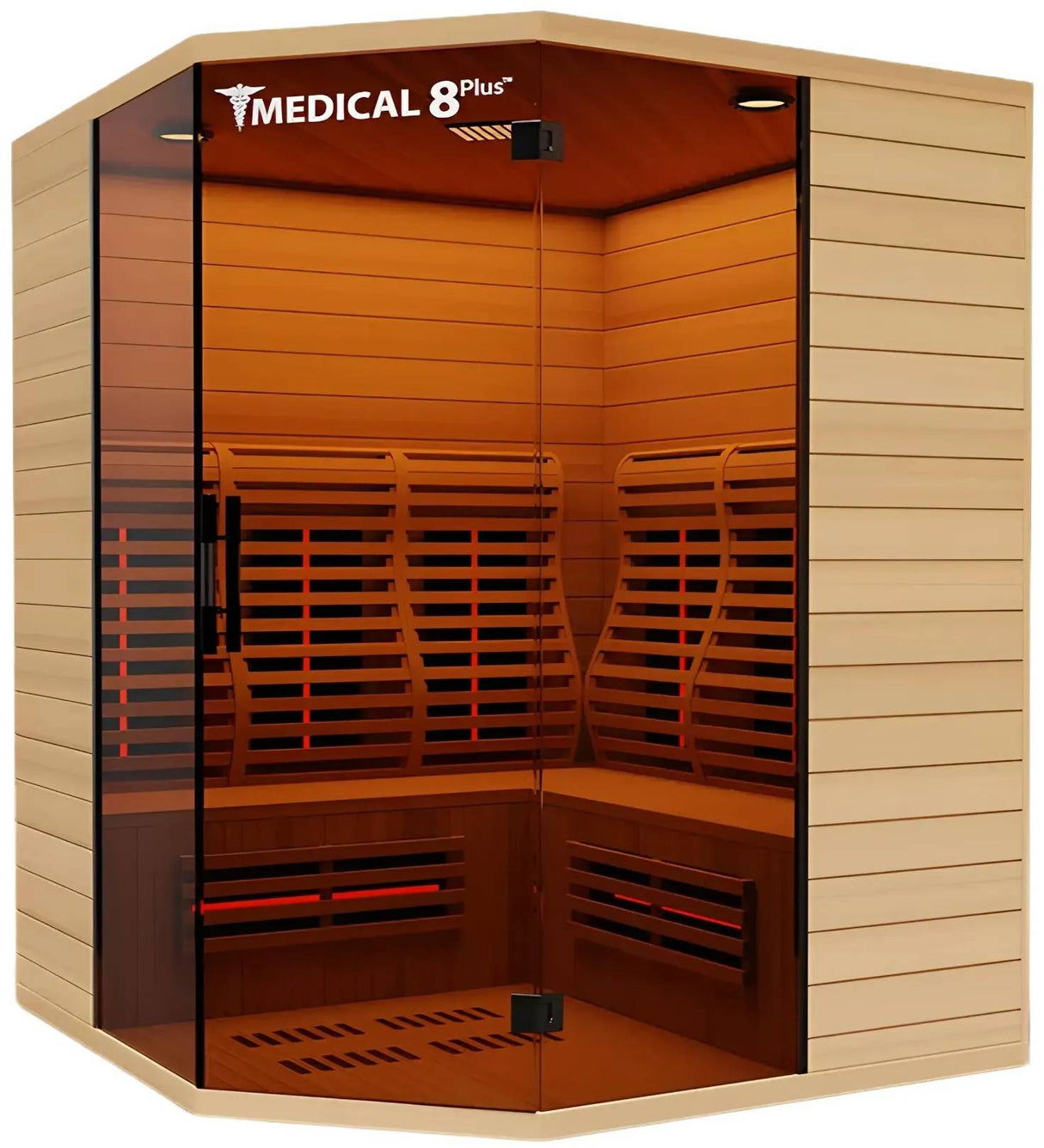 ZiahCare's Medical Saunas 4 Person Ultra Full Spectrum Infrared Sauna Model 8 Plus Mockup Image 3