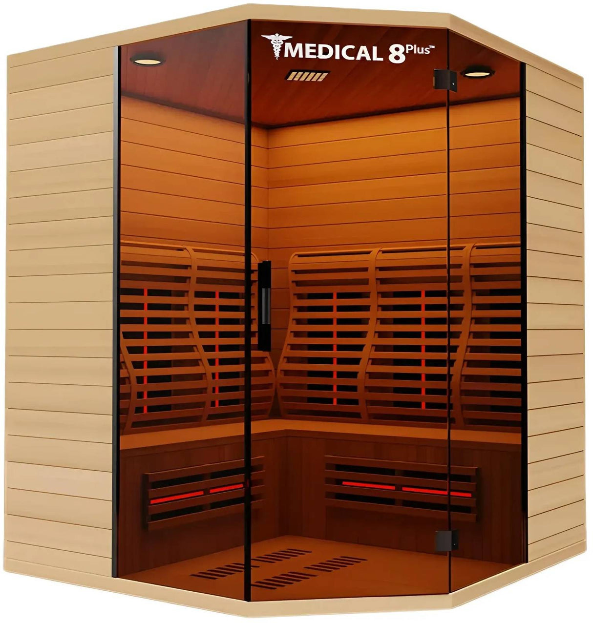 ZiahCare's Medical Saunas 4 Person Ultra Full Spectrum Infrared Sauna Model 8 Plus Mockup Image 4