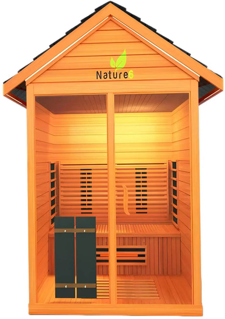 ZiahCare's Medical Saunas 3 Person Outdoor Full Spectrum Infrared Sauna Nature 6 Mockup Image 1