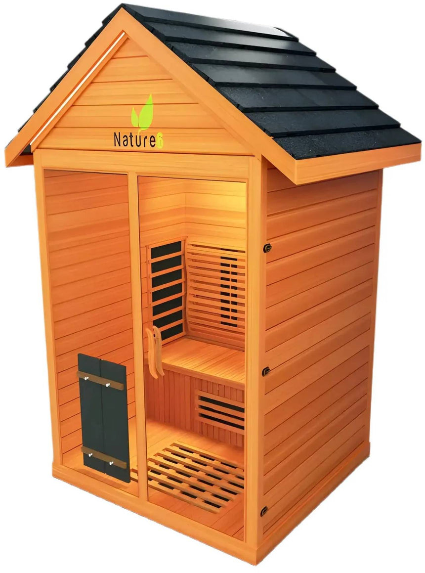 ZiahCare's Medical Saunas 3 Person Outdoor Full Spectrum Infrared Sauna Nature 6 Mockup Image 5