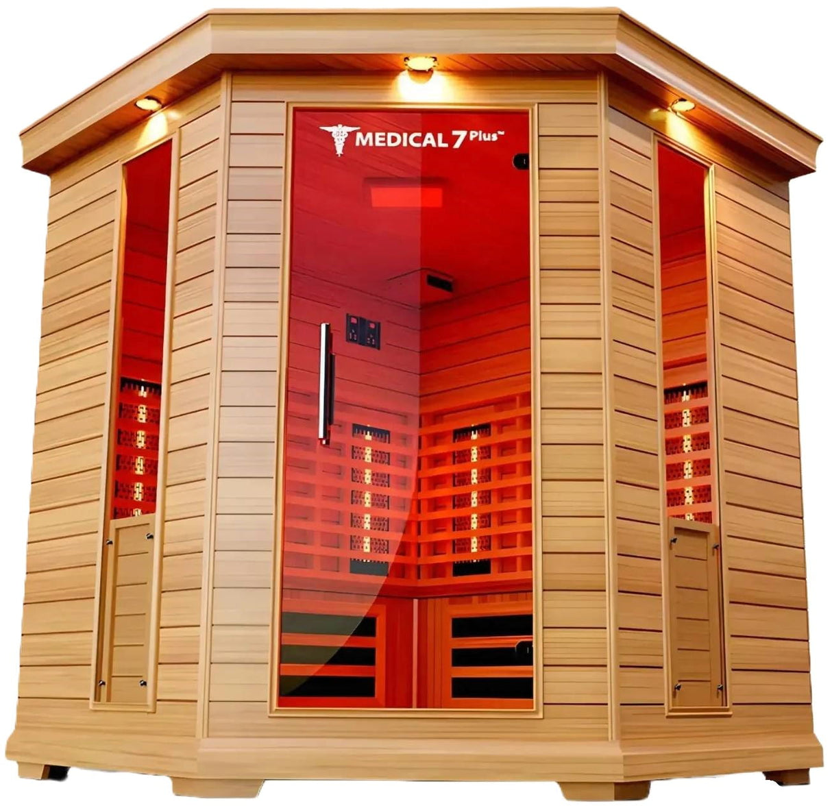 ZiahCare's Medical Saunas 6 Person Full Spectrum Infrared Corner Sauna Model 7 Plus Mockup Image 6