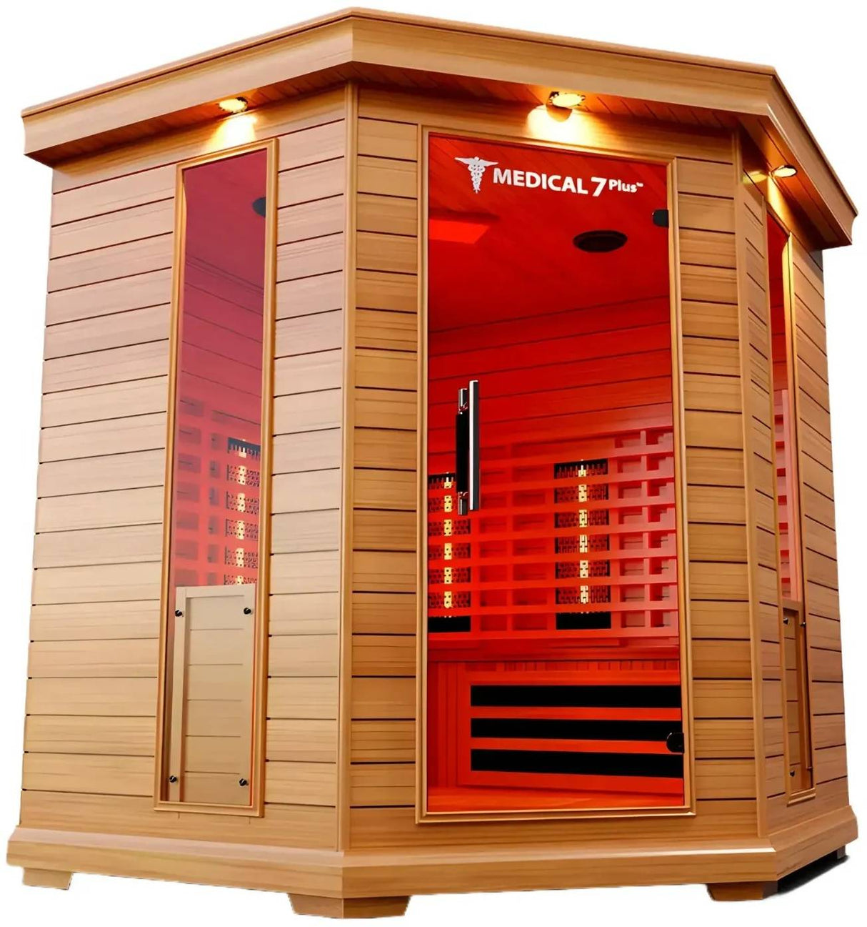 ZiahCare's Medical Saunas 6 Person Full Spectrum Infrared Corner Sauna Model 7 Plus Mockup Image 3