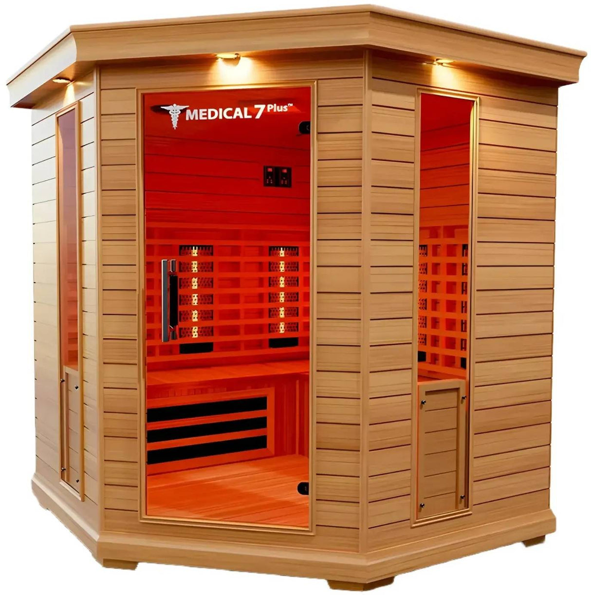 ZiahCare's Medical Saunas 6 Person Full Spectrum Infrared Corner Sauna Model 7 Plus Mockup Image 4
