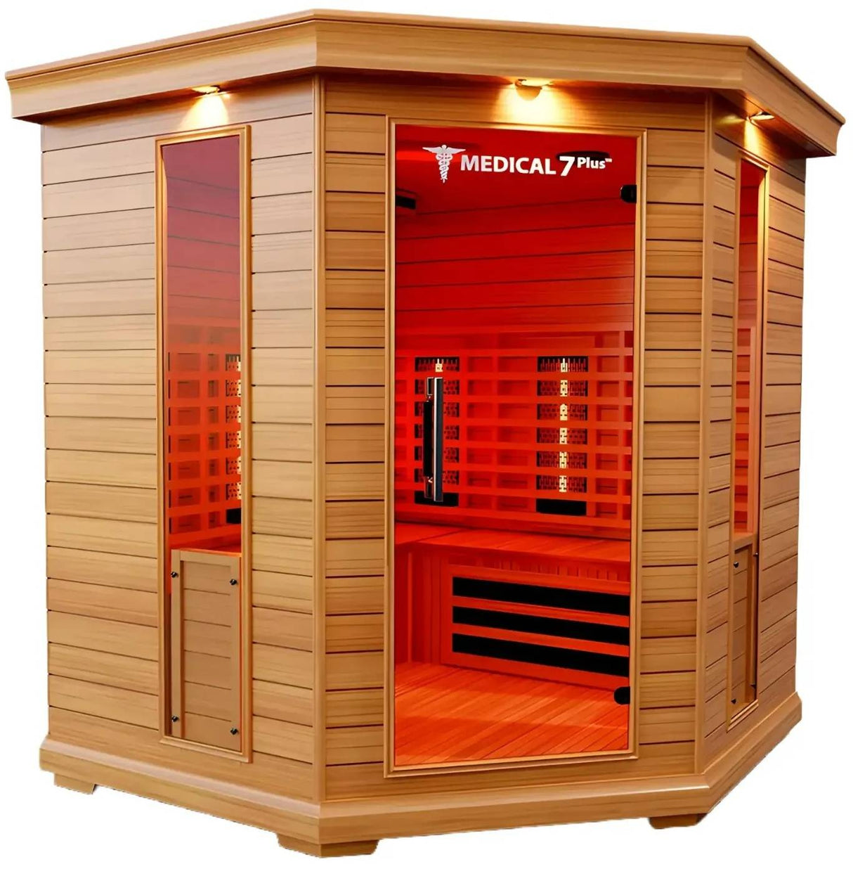 ZiahCare's Medical Saunas 6 Person Full Spectrum Infrared Corner Sauna Model 7 Plus Mockup Image 5
