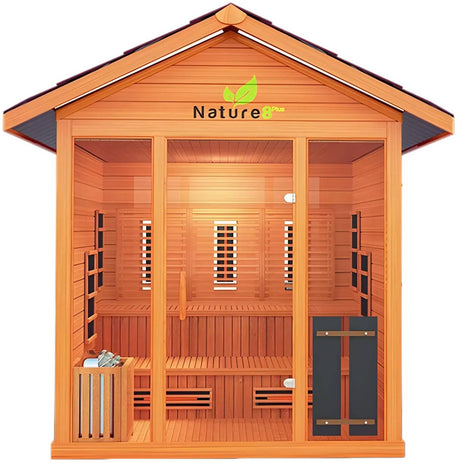 ZiahCare's Medical Saunas 5-6 Person Outdoor Hybrid Sauna Nature 8 Plus Mockup Image 1