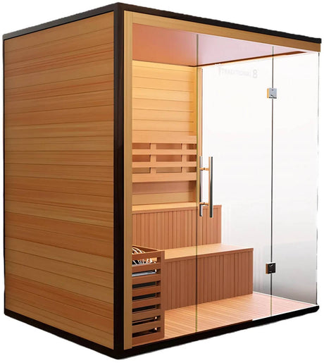 ZiahCare's Medical Saunas 5-6 Person Traditional Sauna Model 8 Plus Mockup Image 2