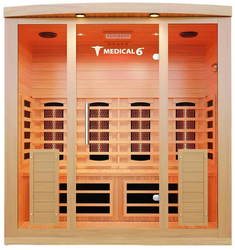 ZiahCare's Medical Saunas 4 Person Full Spectrum Infrared Sauna Model 6 Mockup Image 1