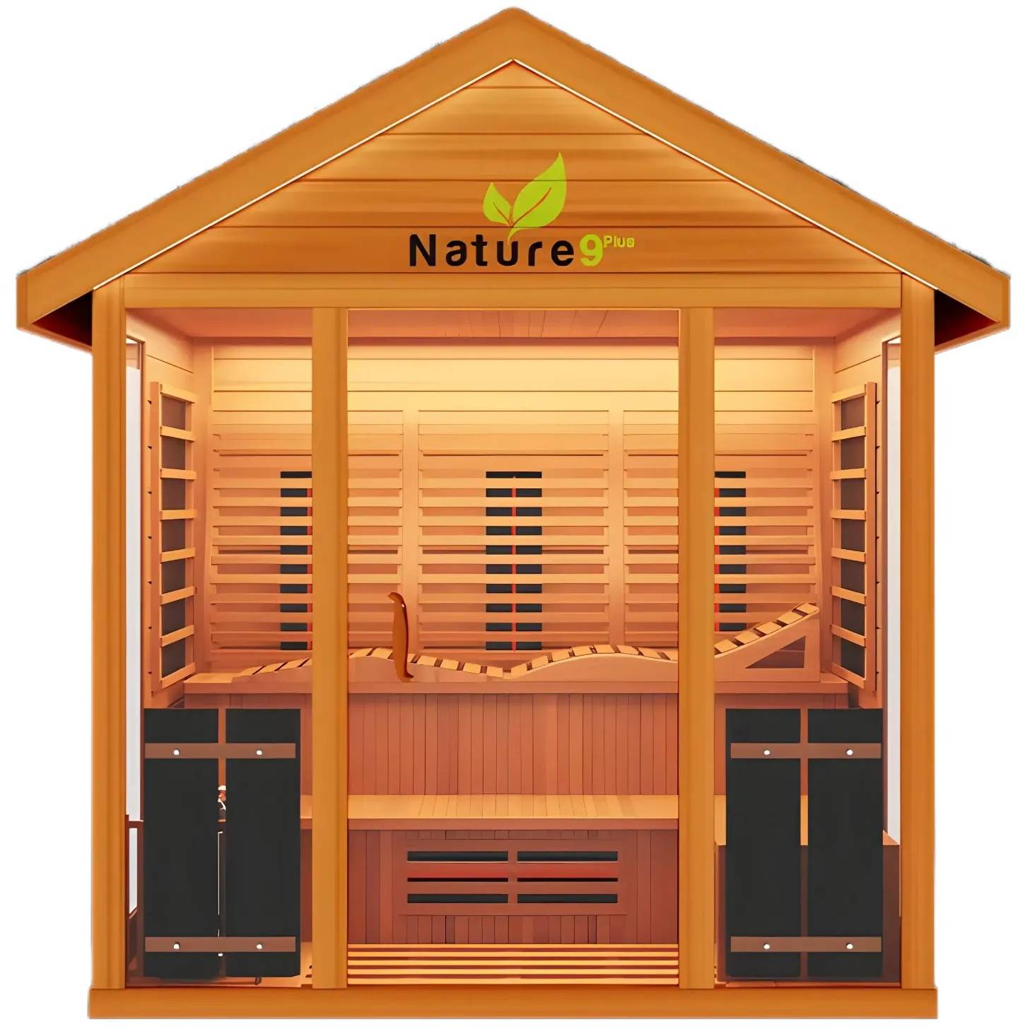 ZiahCare's Medical Saunas 6 Person Outdoor Hybrid Sauna Nature 9 Plus Mockup Image 1