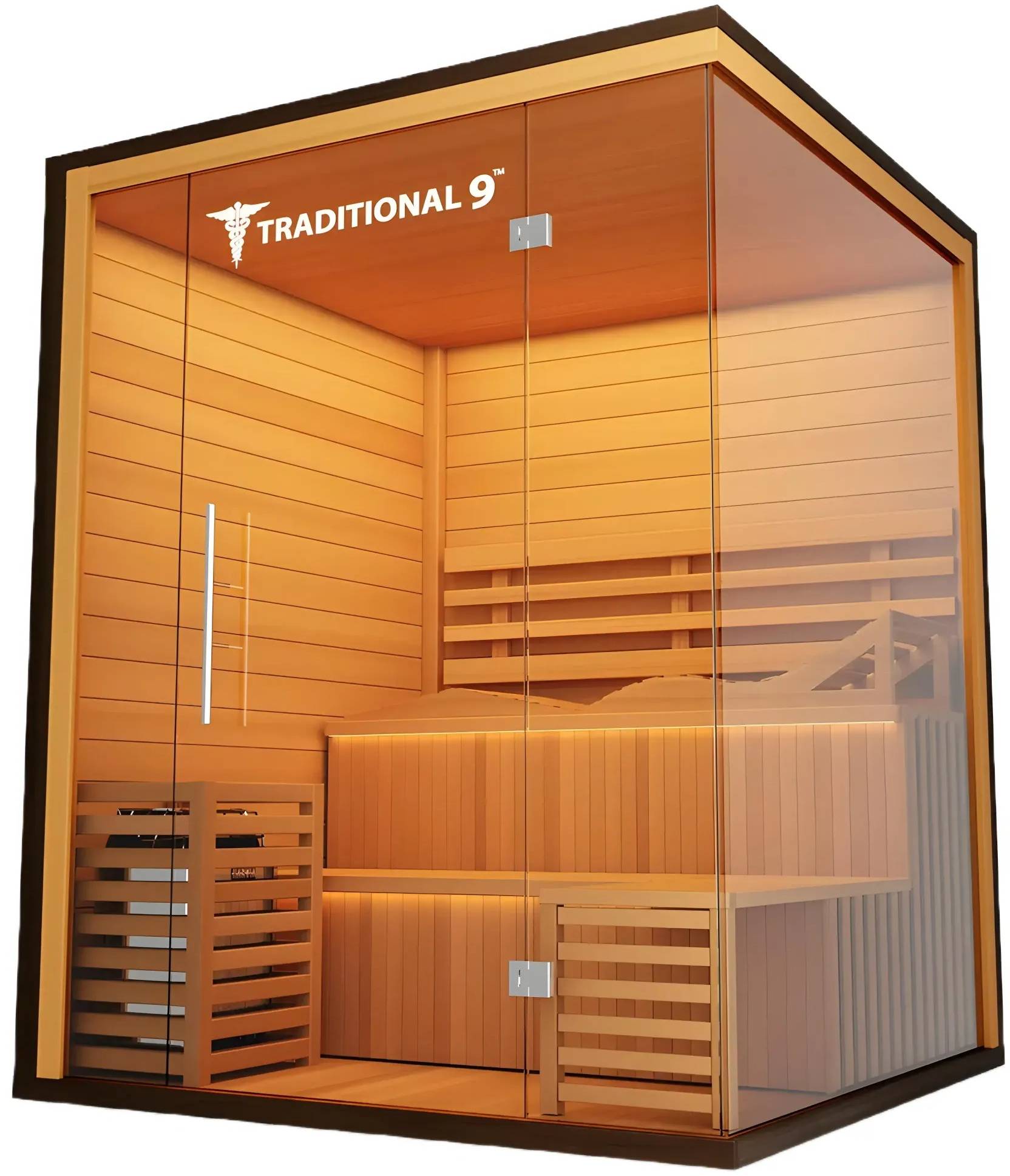 ZiahCare's Medical Saunas 6 Person Traditional Sauna Model 9 Plus Mockup Image 3