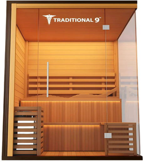 ZiahCare's Medical Saunas 6 Person Traditional Sauna Model 9 Plus Mockup Image 1