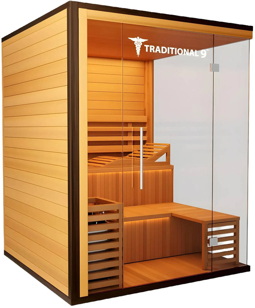 ZiahCare's Medical Saunas 6 Person Traditional Sauna Model 9 Plus Mockup Image 4