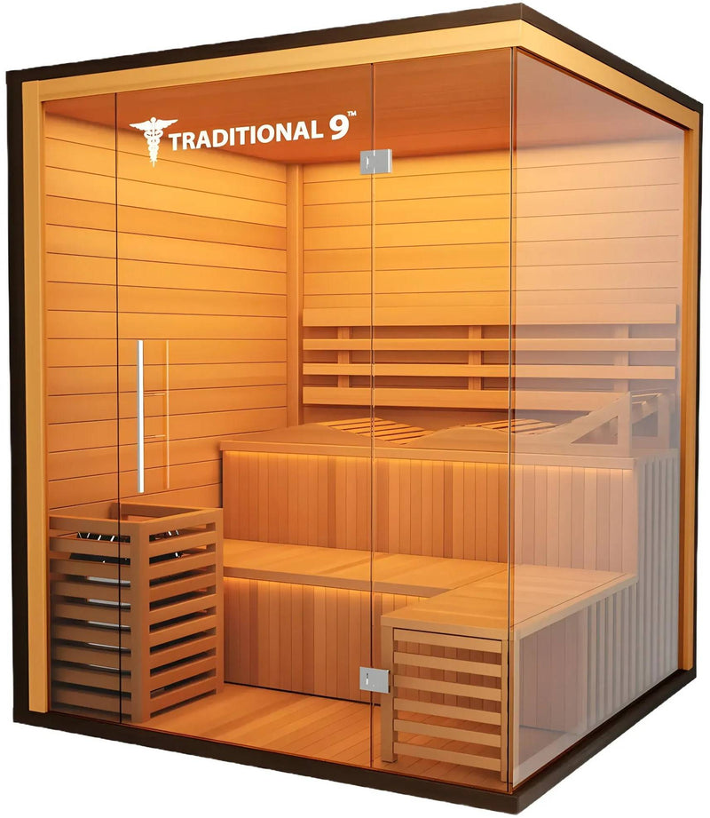 ZiahCare's Medical Saunas 6 Person Traditional Sauna Model 9 Plus Mockup Image 6