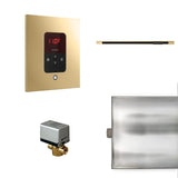 Basic Butler Linear Steam Shower Steam Control Package with iTempo Control and Linear SteamHead in Square Polished Brass Main View