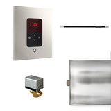 Basic Butler Linear Steam Shower Steam Control Package with iTempo Control and Linear SteamHead in Square Polished Nickel Main View