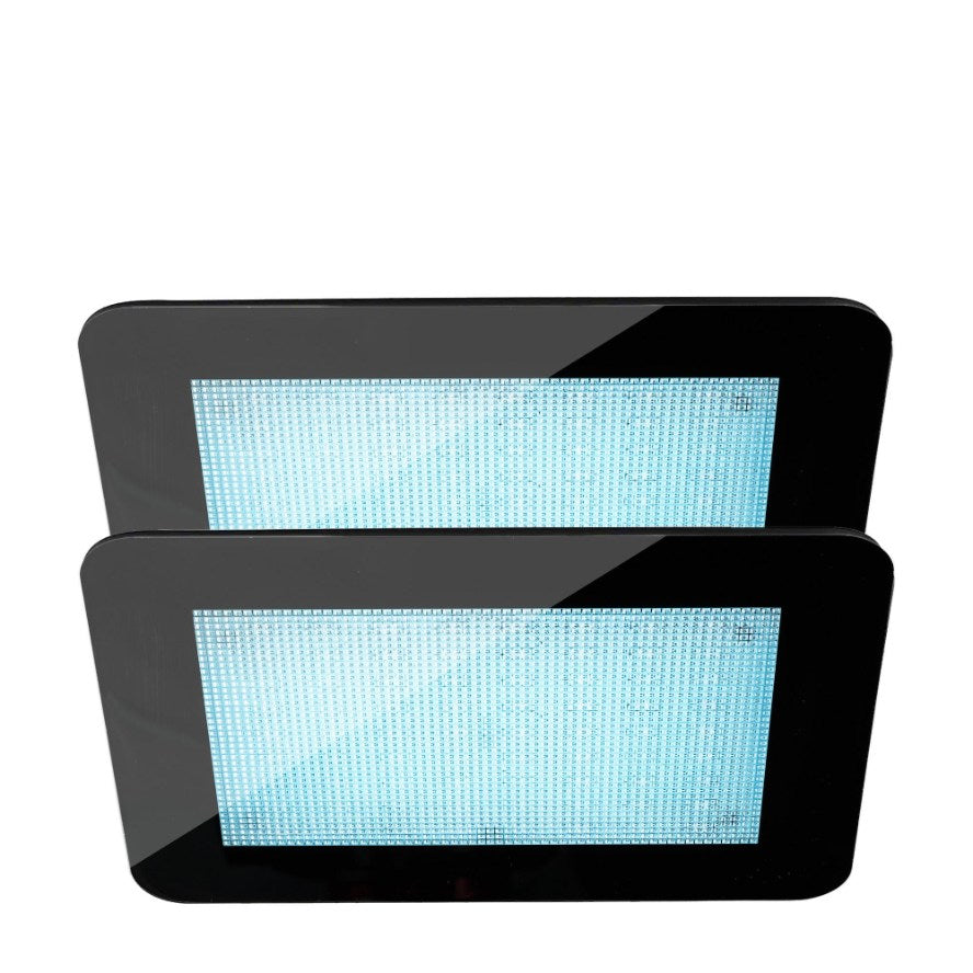 12.62 in. W. ChromaTherapy Light with LED Clusters in Black (2-Pack) Main View