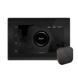 iSteamX Steam Shower Control and Aroma Glass SteamHead in Black Oil Rubbed Bronze Steamhead