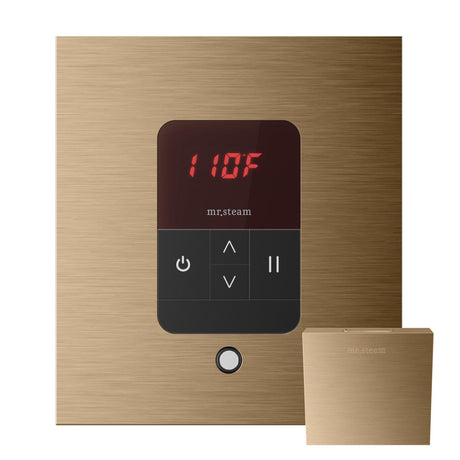 iTempo Steam Shower Control and Aroma Designer SteamHead in Square Brushed Bronze Main View