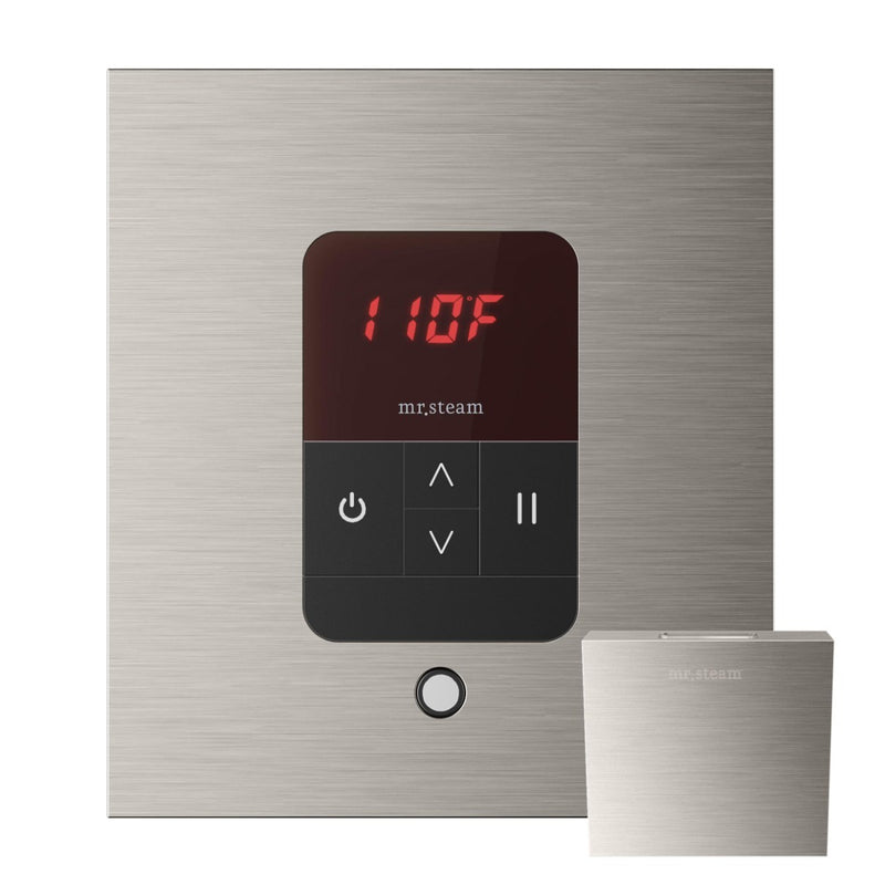 iTempo Steam Shower Control and Aroma Designer SteamHead in Square Brushed Nickel Main View