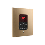 iTempoPlus Steam Shower Control and Aroma Designer SteamHead in Square Brushed Bronze Angled View