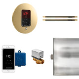 Butler Max Linear Steam Shower Steam Control Package with iTempoPlus Control and Linear SteamHead in Round Polished Brass Main View