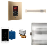 Butler Max Linear Steam Shower Steam Control Package with iTempoPlus Control and Linear SteamHead in Square Brushed Bronze Main View