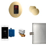 Butler Max Steam Shower Steam Control Package with iTempoPlus Control and Aroma Designer SteamHead in Round Polished Brass Main View