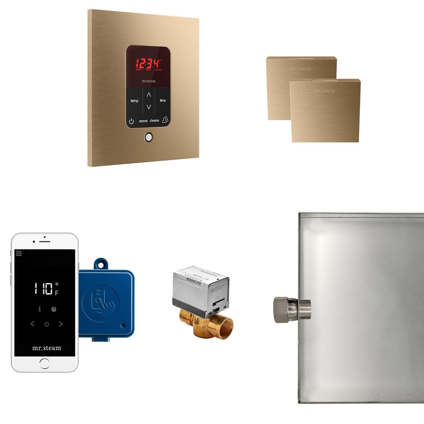 Butler Max Steam Shower Steam Control Package with iTempoPlus Control and Aroma Designer SteamHead in Square Brushed Bronze Main View