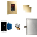 Butler Max Steam Shower Steam Control Package with iTempoPlus Control and Aroma Designer SteamHead in Square Polished Brass Main View