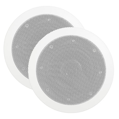 6.5 in. W. MusicTherapy Speaker in Round White Front View