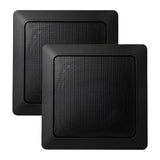 7 in. W. MusicTherapy Speaker in Square Black Front View