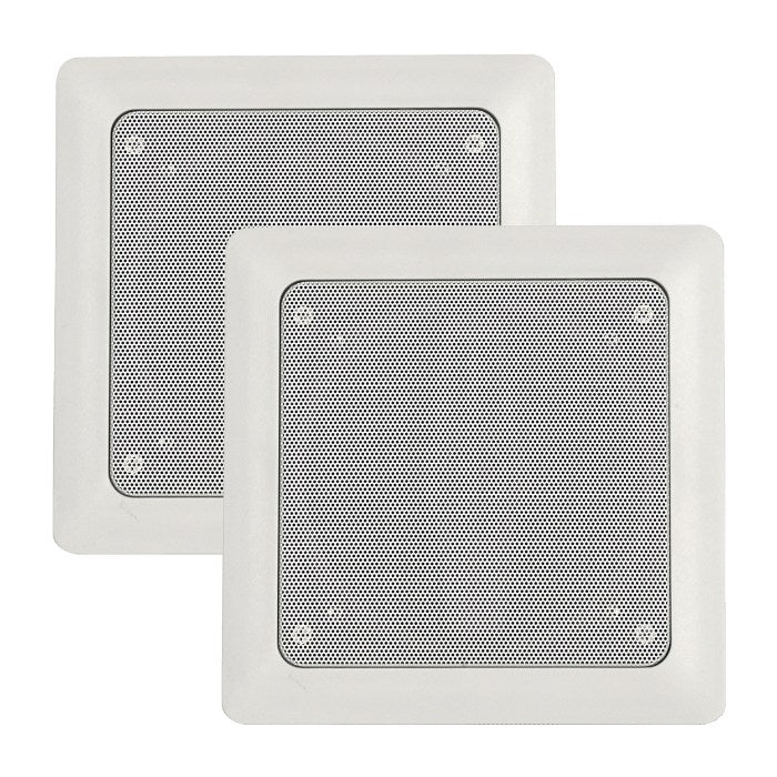 7 in. W. MusicTherapy Speaker in Square White Front View