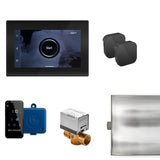 XButler Max Steam Shower Steam Control Package with iSteamX Control and Aroma Glass SteamHead in Black Matte Black Main View