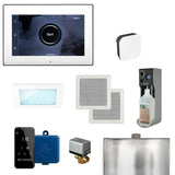 XDream Steam Shower Steam Control Package with iSteamX Control and Aroma Glass SteamHead in White Matte Black Main View