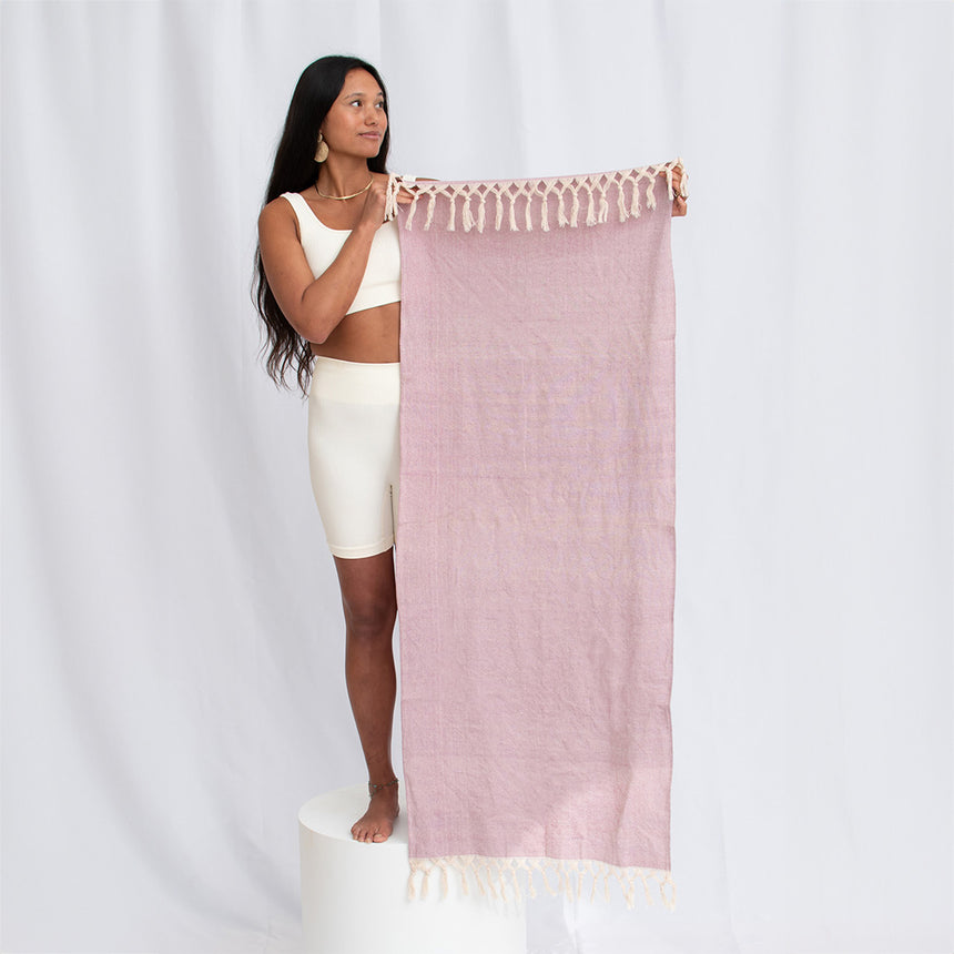 oko living amethyst yoga towel