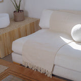 Oko Living Cream Naturally Dyed Organic Cotton Yoga Blanket