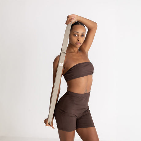 Oko Living Clay Naturally Dyed Organic Cotton Yoga Strap