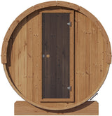 ZiahCare's SaunaLife Model E6 3 Person Outdoor Barrel Sauna Mockup Image 1