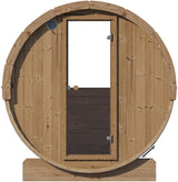 ZiahCare's SaunaLife Model E6 3 Person Outdoor Barrel Sauna Mockup Image 7
