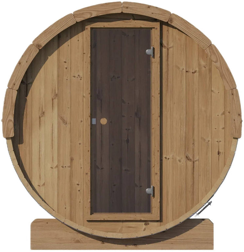 ZiahCare's SaunaLife Model E8 6 Person Outdoor Barrel Sauna Mockup Image 7