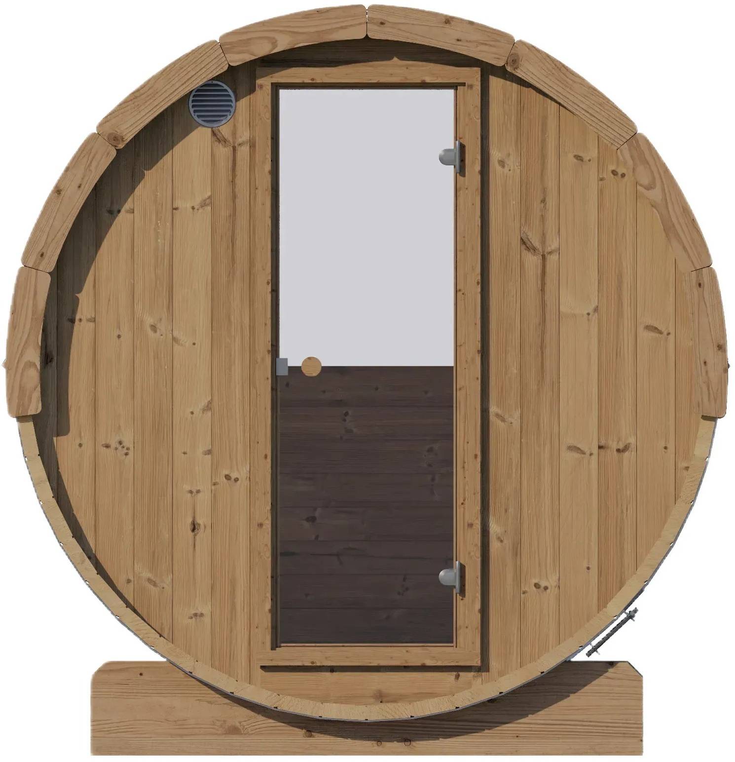 ZiahCare's SaunaLife Model E8 6 Person Outdoor Barrel Sauna Mockup Image 13