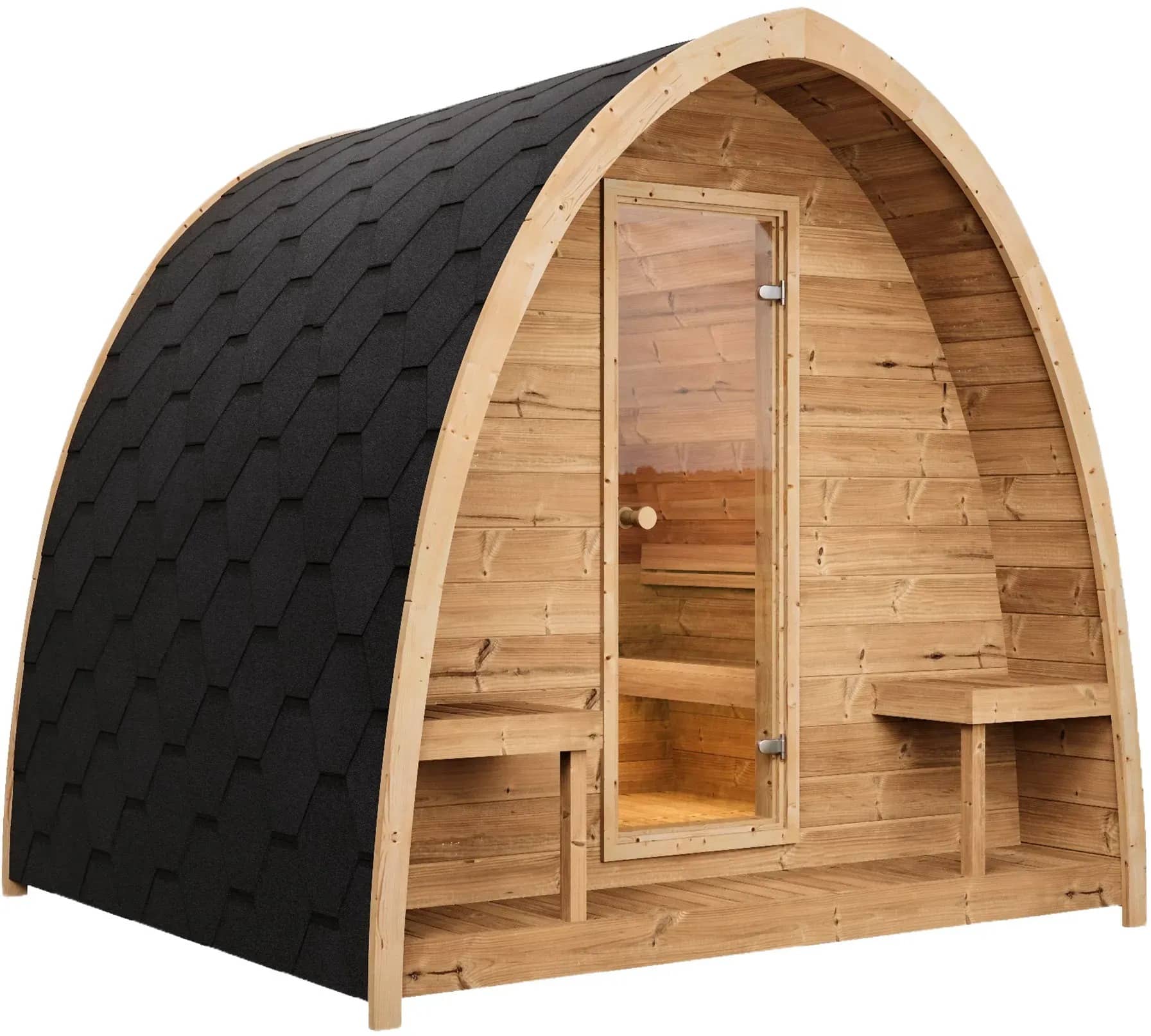 ZiahCare's SaunaLife Model G3 Outdoor Home Sauna Kit Mockup Image 2