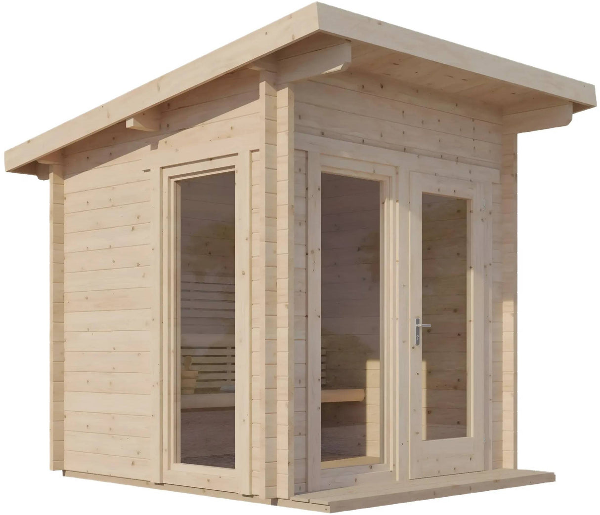 ZiahCare's SaunaLife Model G4 Outdoor Home Sauna Kit Mockup Image 5