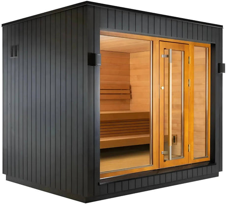 ZiahCare's SaunaLife Model G7S Premium Outdoor Home Sauna Mockup Image 2