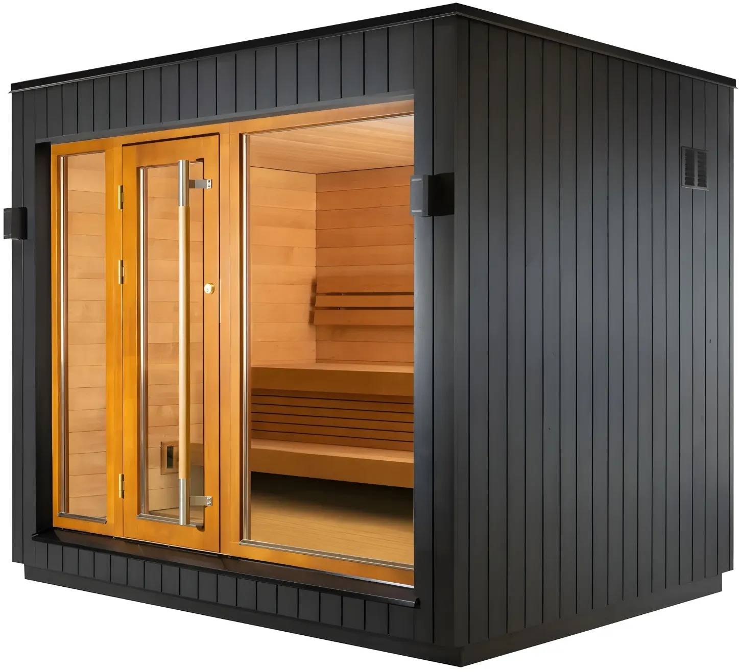 ZiahCare's SaunaLife Model G7S Premium Outdoor Home Sauna Mockup Image 3