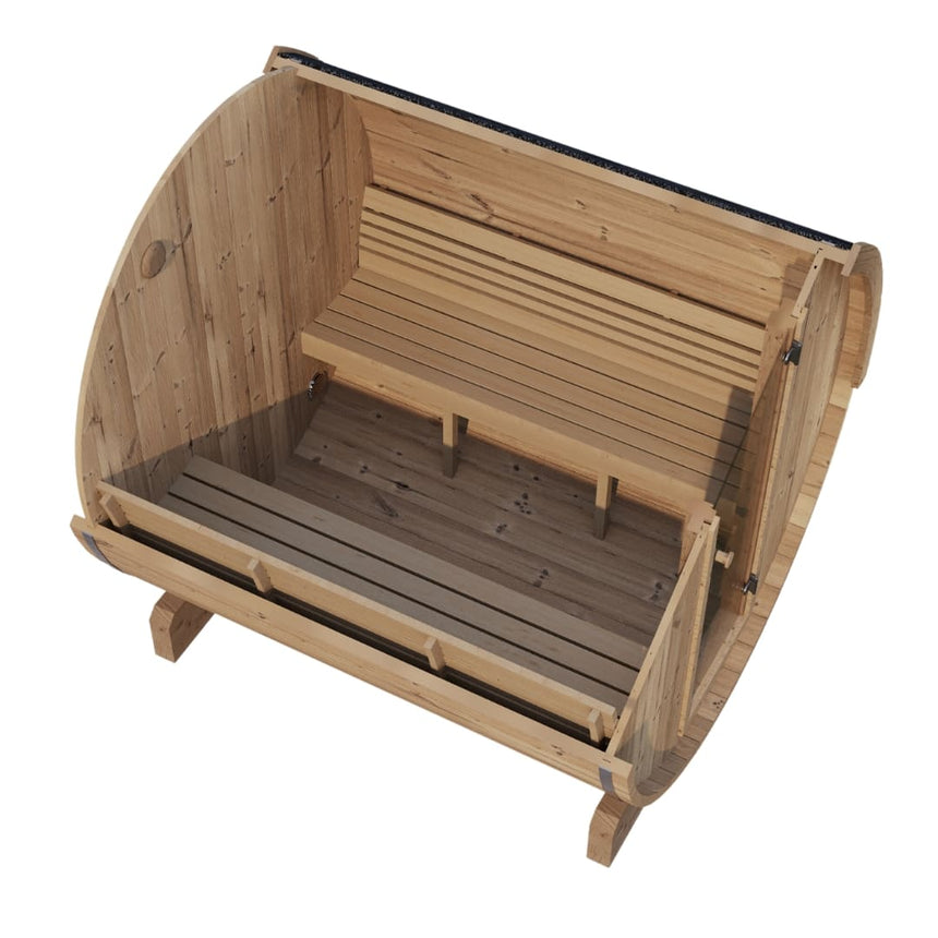 saunalife Model E8 6 Person Outdoor Barrel Sauna
