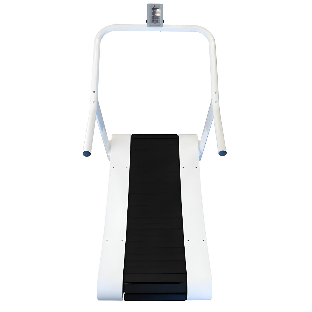 trueform naboso curved treadmill trf001 white mockup 4