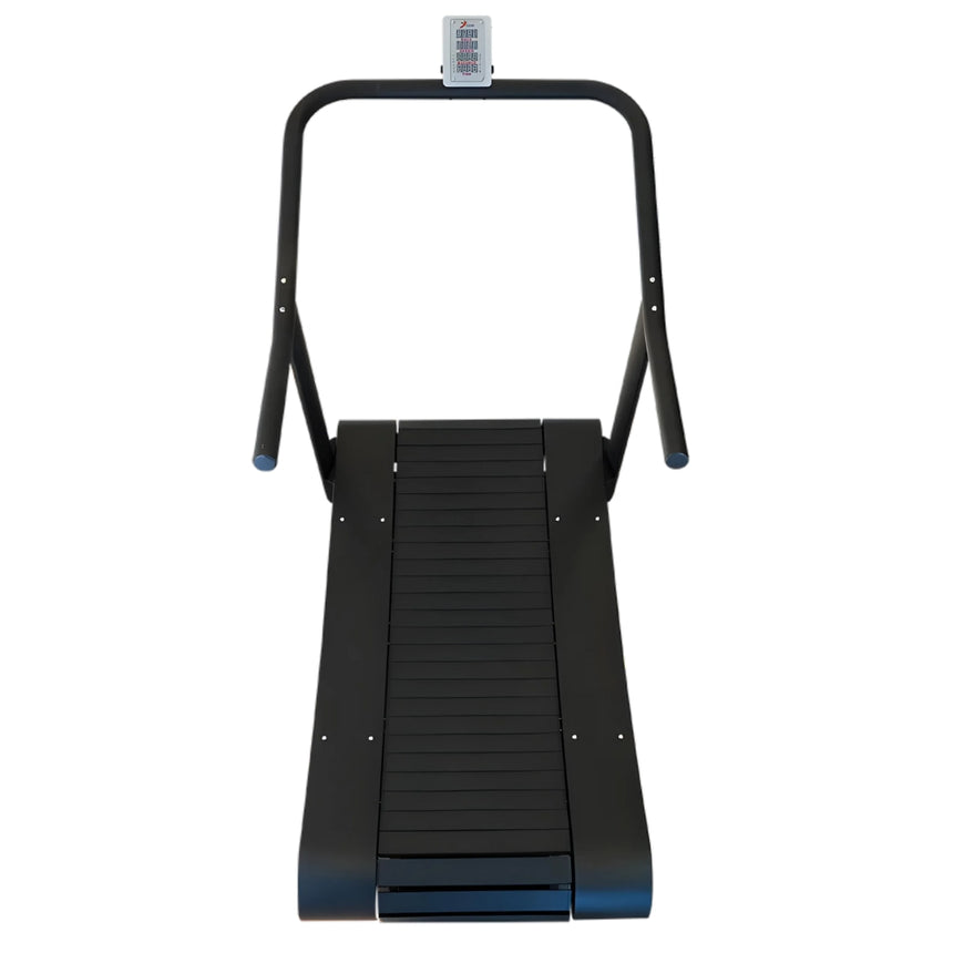 trueform runner curved treadmill trf002 black mockup