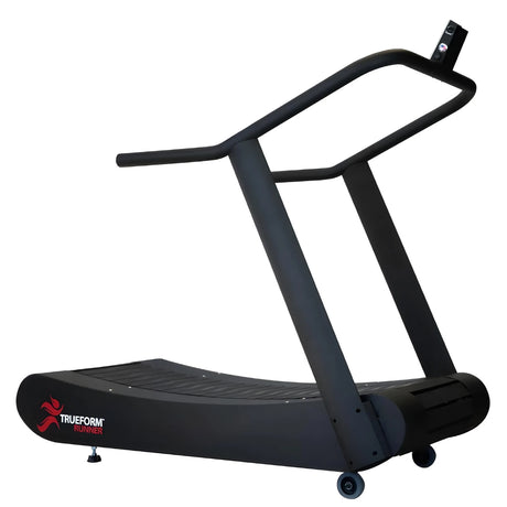 trueform runner curved treadmill trf002 black mockup