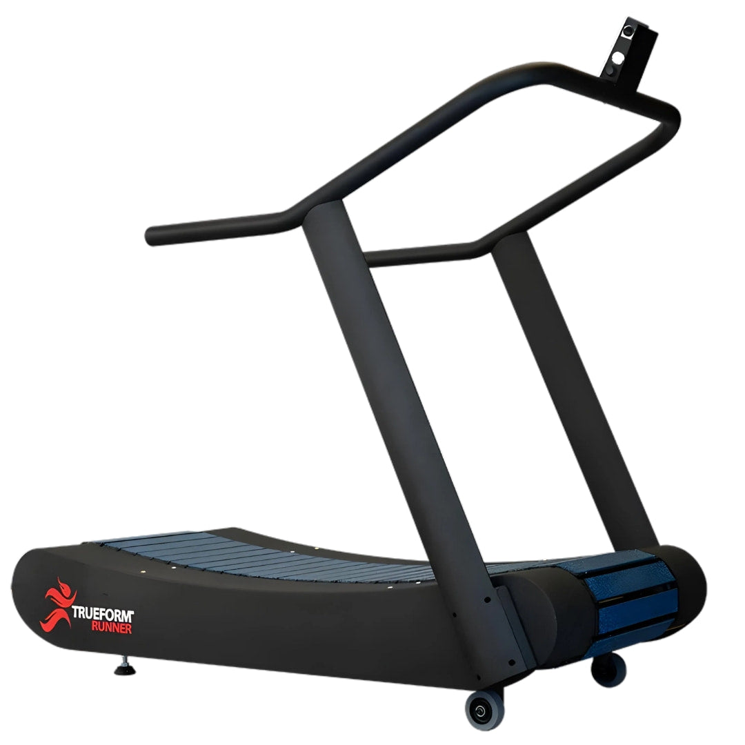 trueform track curved treadmill trf003 black blue mockup