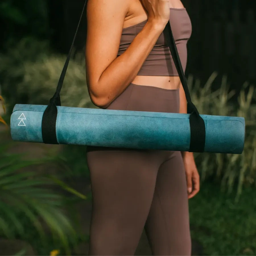 ZiahCare's Yoga Design Lab Aegean Green Combo Yoga Mat Lifestyle Mockup Image 19